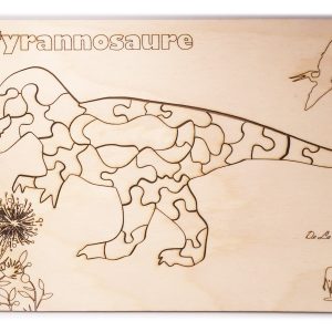 puzzle en bois artisanal tyrannosaure