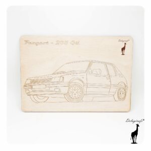 Affiche en bois 205GTI