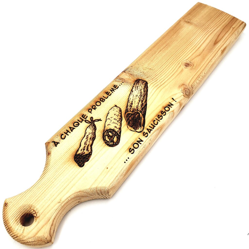Lot De 2 Anciennes Petites Planches à Découpe Pub Saucisson Mireille - Déco Rétro
